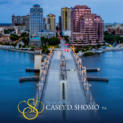 West Palm Beach Florida in the evening